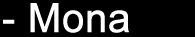 Mona's Website